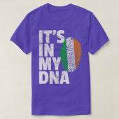 T-shirt ITS DANS MON ADN Irlande Drapeau National Pride Ro (Design devant)