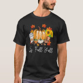 T-shirt It's Fall Yall Pumpkin Leopard Halloween Autumn Th (Devant)