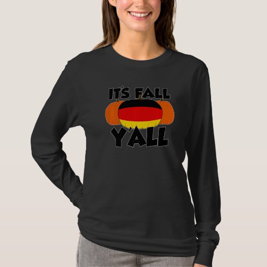T-shirt It's Fall Y'all Thanksgiving Pumpkin Italy  1 (Devant)