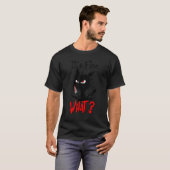 T-shirt It's Fine  Black Cat Murderous Cat With Knife (Devant entier)