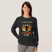 T-shirt It's Fine I'm Fine Everything Is Fine Funny cat (Devant entier)