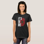 T-shirt It's In Me Morocco Flag Fingerprint Moroccan Herit (Devant entier)