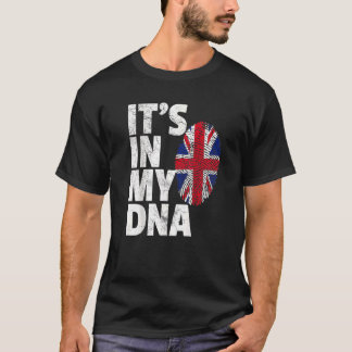 T-shirt IT'S IN MY DNA British Flag England UK Britain Uni