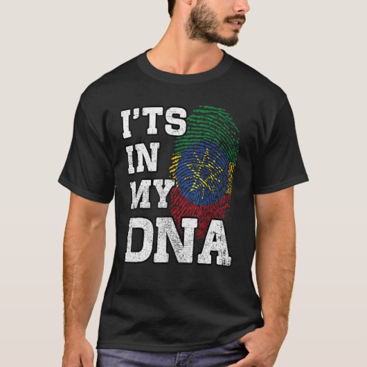 T-shirt It's In My DNA Ethiopian Fingerprint Proud Ethiopi (Devant)