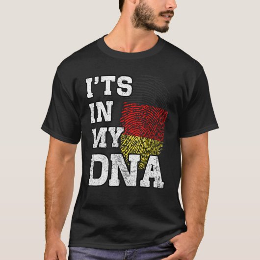 T-shirt It's In My DNA German Fingerprint Proud Germany Fl (Devant)