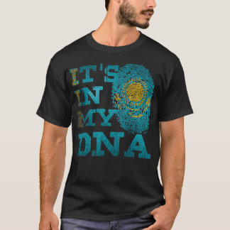 T-shirt Its In My DNA Kazakh  Heritage Kazakhstan Flag Gif