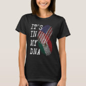 T-shirt IT'S IN MY DNA Mexican American Fingerprint Flag U (Devant)