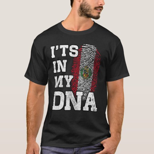 T-shirt It's In My DNA Peruvian Fingerprint Proud Peru Fla (Devant)