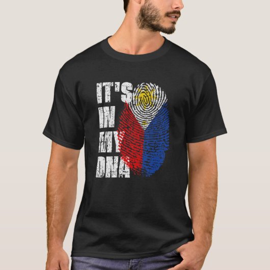 T-shirt IT's IN MY DNA Philippines Flag Filipino (Devant)