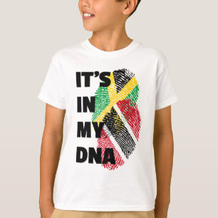 T-shirt It's In My DNA - Trinidad & Jamaica Fingerprint