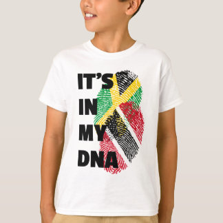 T-shirt It's In My DNA - Trinidad & Jamaica Fingerprint