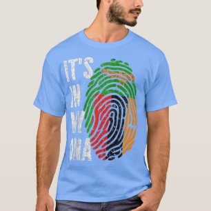 T-shirt ITS IN MY DNA Zambia Flag Zambian Raglan