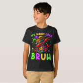 T-shirt It's Mardi Gras Bruh Dabbing Crawfish Carnival Boy (Devant entier)