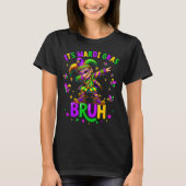T-shirt It's Mardi Gras Bruh Dabbing Leprechaun Jester New (Devant)