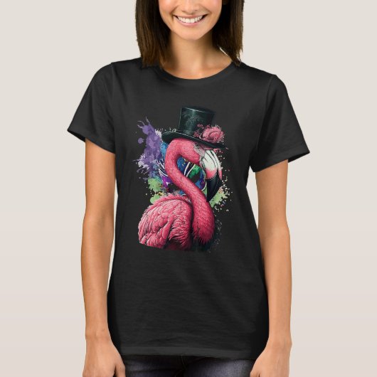T-shirt It's Mardi Gras Yall Carnival Party Cool Flamingo (Devant)