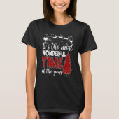 T-shirt It's Most Wonderful Time Christmas Buffalo Red P (Devant)