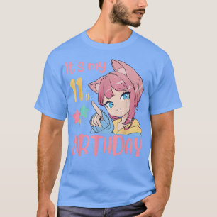 T-shirt It's My 11th Birthday Anime Birthday Girl 11 Years