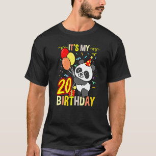 T-shirt Its My 20th Birthday Panda Animal
