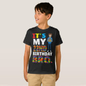 T-shirt Its My 22nd Birthday Bro Boy Cake Building Blocks (Devant entier)