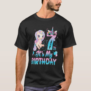 T-shirt It's My 7th Birthday Girl Cute Unicorn Birthday 20
