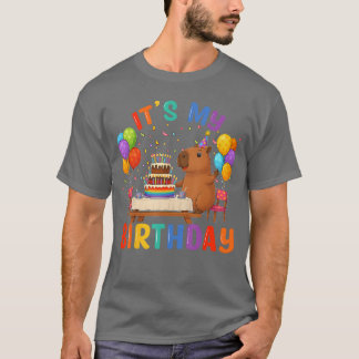 T-shirt Its My Birthday Capybara Lovers Birthday Party Kid