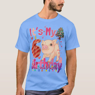 T-shirt Its My Birthday Girl Pig 6 Years Old Girls Pig Pre