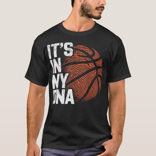T-shirt It'S My Dna Basketball Player Dad Basketball Fans  (Devant)
