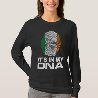 T-shirt IT'S MY DNA IN Flag National Pride Fingerprint Ire