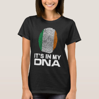T-shirt IT'S MY DNA IN Flag National Pride Fingerprint Ire