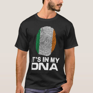 T-shirt IT'S MY DNA IN Flag National Pride Fingerprint Ire