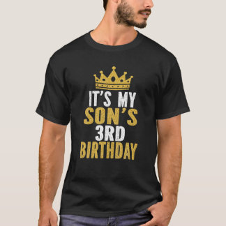 T-shirt It's My Son's 3Rd Birthday 3 Years Old Boy
