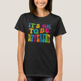 T-shirt Its Ok To Be Different Autism Awareness Women Girl