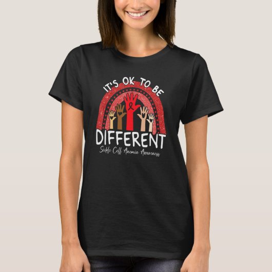 T-shirt It's Ok To Be Different Sickle Cell Anemia Awarene (Devant)