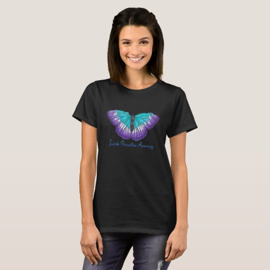 T-shirt It's Okay To Not Be Okay Butterfly Suicide Prevent (Devant entier)