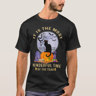 T-shirt It's The Most Wonderful Time of the Year Black Cat