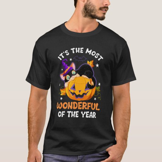 T-shirt It's the Most Wonderful Time of the Year Cat noir (Devant)