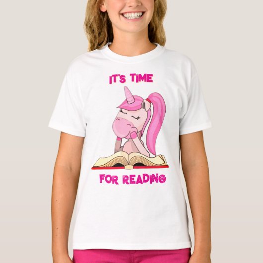 T-Shirt It's time for reading (Voorkant)