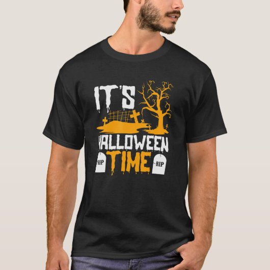 T-shirt Itu2019s Halloween Costume Éffrayant de cimetière (Devant)