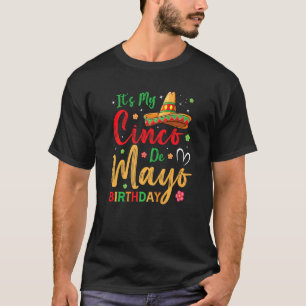 T-shirt Itu2019s Mon Cinco De Mayo Anniversaire Poncho Cas