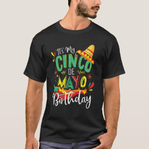 T-shirt Itu2019s My Cinco De Mayo Birthday Mexican Boy Kid