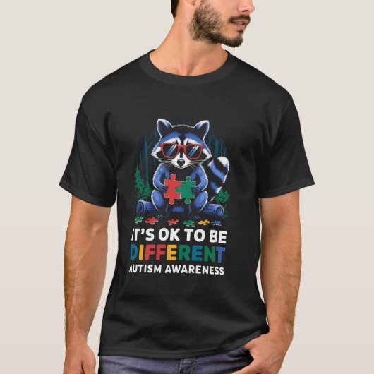 T-shirt Itu2019s OK to Be Different Autism Awareness Cool (Devant)