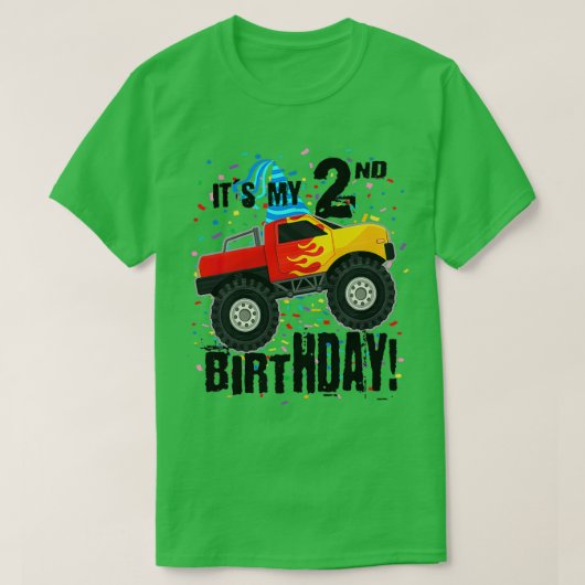 T-shirt Itx27s Mon 2e anniversaire Monstre Anniversaire de (Design devant)