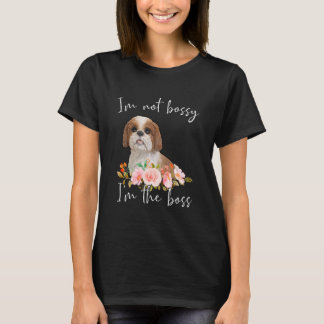 T-shirt Iu2019m Pas Bossy Iu2019m Le Boss Shih Tzu