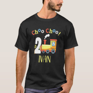 T-shirt Ivan Choo Choo Deux Train 2e Anniversaire à 2 ans