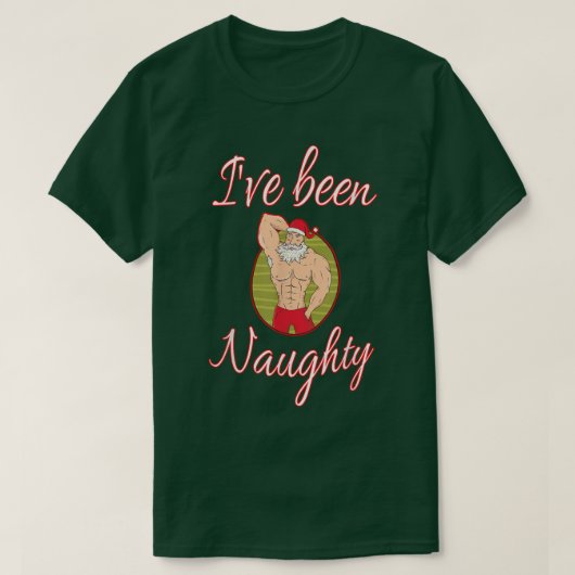T-shirt Ive was Naughty Santa Claus Funny Noël Noël Noël N (Design devant)
