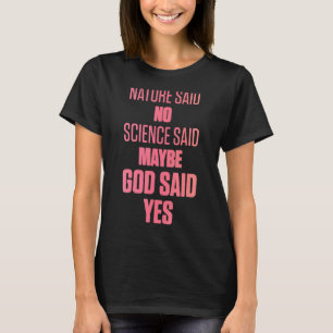T-shirt Ivf Survivor Guerrier Maman Dieu Oui Transfert Jou