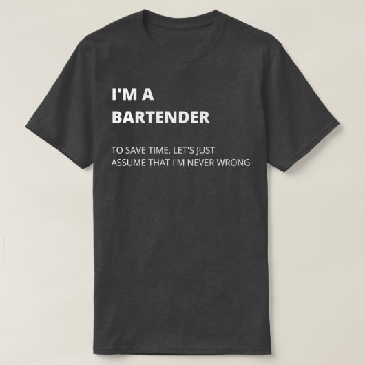 T-shirt Ix27m A Bartender Mèmes Design Qualité (Design devant)