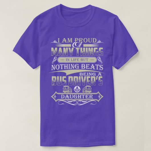 T-shirt Ix27M FIER DE BEAUCOUP DE CHOSES CONDUCTEUR BUS (Design devant)
