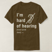 T-shirt Ix27m hard of hearing minimalist design (Design devant)