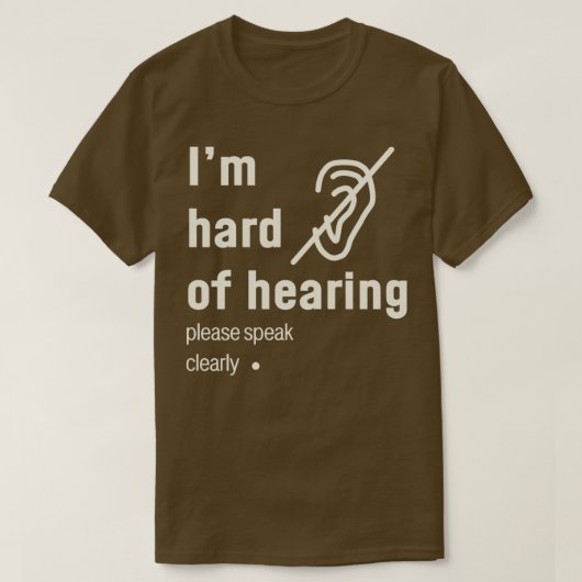T-shirt Ix27m hard of hearing minimalist design (Design devant)